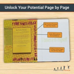 positive paper composition notebook